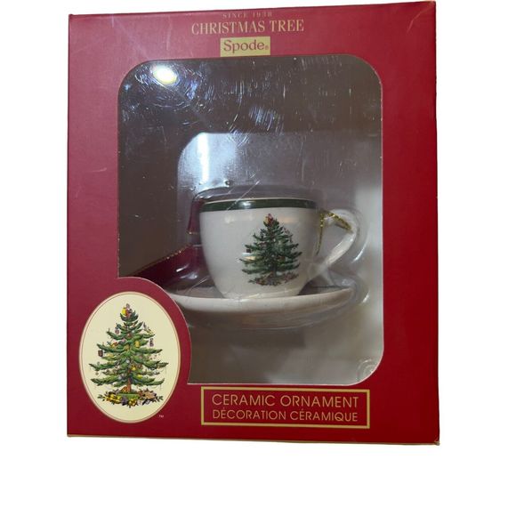 Vintage Spode Tea Cup Christmas Tree Ornament with Original Box NIB‎ - Picture 1 of 8